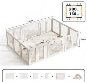 Parc pour bébé multi-combinaison, aire de <span class=keywords><strong>jeux</strong></span> pour tout-petits, cour de <span class=keywords><strong>jeux</strong></span> intérieure, sécurité, plastique HDPE, clôtures pour bébé, motif de dessin animé pour enfants - Product Image 5