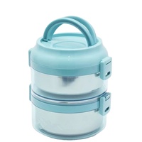 Boîte à lunch bento en acier inoxydable isolée sous vide de 850ml Contenant alimentaire double couche pour adultes