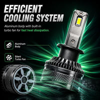Ampoule de phare LED H1 12V haute performance pour éclairage automobile de rechange 130W 12500LM Protection IP65 Dissipation thermique en aluminium