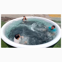 Piscine gonflable portable robuste en PVC étanche, ronde, pour événements en plein air et usage commercial