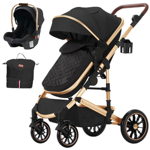 Carriola Multifuncional 3 en 1 con Portabebés Delantero y Trasero, con Capazo y Asiento Reversible para Automóvil - Product Image 6
