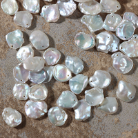 Perle d'eau douce naturelle baroque en forme de pétale de 14-15 mm de Zhuji, matériau en vrac pour accessoires de boucles d'oreilles et pendentifs DIY