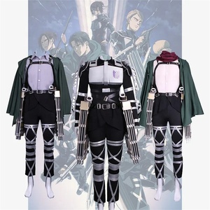 Disfraz de Anime de <span class=keywords><strong>Shingeki</strong></span> <span class=keywords><strong>No</strong></span> <span class=keywords><strong>Kyojin</strong></span>, Rivaille Ackerman, Cosplay, Coser, Fiesta, Espectáculo de Anime, Comic Con - Product Image 1
