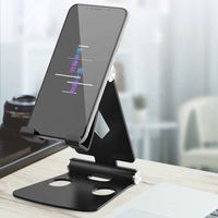 Support de téléphone portable pliable de bureau universel Support de téléphone portable flexible en alliage d'aluminium Angle réglable pour l'extérieur