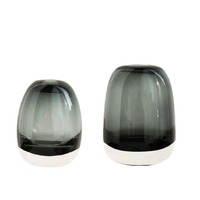 Vase en verre épais de style minimaliste japonais pour la décoration de mariage, l'arrangement floral et l'ornement artisanal hydroponique
