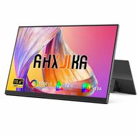 Monitor Portátil AHXJKA de 15.6 Pulgadas, Ultrafino, Full HD 1080p IPS, con Altavoz Integrado, USB-C, Plug-and-Play, Segunda Pantalla para Portátiles