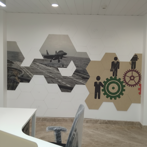 Paneles acústicos para estudios de grabación Superficie de lana Tela absorbente de sonido Borde de pared acústico Paneles acústicos de vidrio de resina - Product Image 1