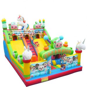 2024 New Double-Lane <b>Inflatable</b> Jumping Castle with Slide Block Bounce <b>House</b> for Kids' Parties Coin Operated Games - Product Image 6
