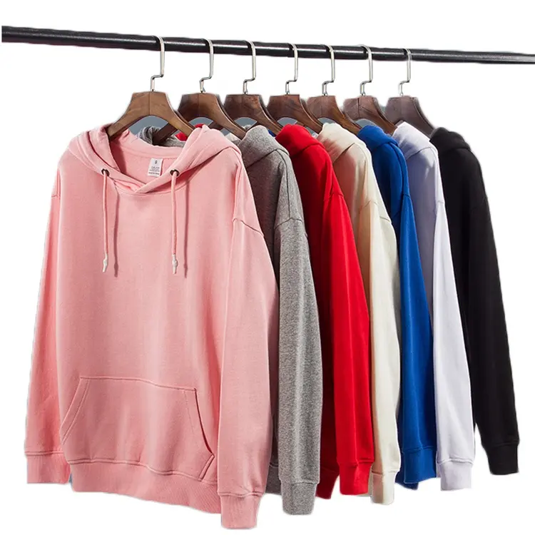 custom oversize embossed logo hooded loose sweatshirt tops pocket plus size men's hoodies & sweatshirts