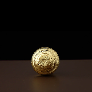 Decorated Brass Cabinet <b>Knob</b> Floral Engraved <b>Drawer</b> <b>Knob</b> Elegant Furniture Hardware for Cabinets Wardrobes <b>Drawers</b> - Product Image 3