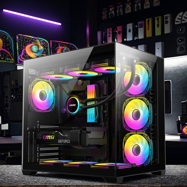 Full View Full Tower Cooling Micro ATX m Atx Pc Gabinete case Gaming Computer case