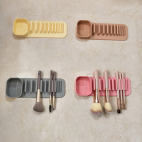 Support mural multifonctionnel intégré pour le séchage des pinceaux de maquillage, séchoir à pinceaux de beauté en silicone
