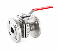 Vanne à boisseau sphérique à bride en acier inoxydable CF8M DN15-DN250 PN10-PN16, vanne d'eau manuelle