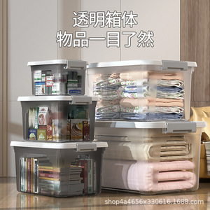 Caja de Almacenamiento Lao Bai Extra Grande, Organizador de Ropa de Plástico Transparente, Tipo Rectangular Vertical, Contenedor de Almacenamiento Doméstico - Product Image 4