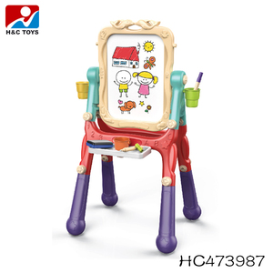 小さな画家向け 縦型スケッチパッド 両面磁気お絵かきボード 子供用 - Product Image 6