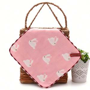 Soft <b>Baby</b> Muslin Animal <b>Baby</b> Bath <b>Towel</b> Square 25x25cm 100% Cotton <b>Washcloths</b> Feeding & Bath <b>Towels</b> for Sensitive Skin - Product Image 1