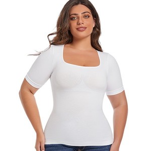 قميص نسائي لتشكيل الخصر بدون خياطة بمقاسات كبيرة - Product Image 3