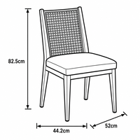 Fauteuil de salle à manger personnalisable en corde tressée style nordique rustique avec coussin gris – Mobilier durable pour la maison, le bureau, la salle de sport et l'hôtellerie
