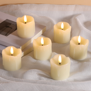 Flameless điện tử trà ánh sáng nến nhỏ Kem Trắng dẫn đèn lâu dài Pin hoạt động khói miễn phí bên giáng sinh - Product Image 3