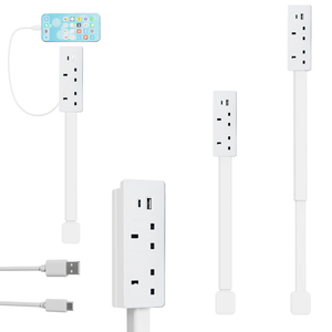 LangYeao EU/UK/US Outlet Extender <strong>Plug</strong> <strong>Wall</strong> Outlet Extender Extendable <strong>Wall</strong> <strong>Socket</strong> for Behind Couches Nightstands Desks - Product Image 2