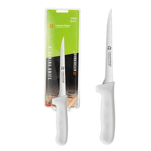 High-quality stainless steel boneless cutting <b>knife</b> with anti-slip PP <b>handle</b> for commercial meat, poultry and beef cutting - Product Image 2