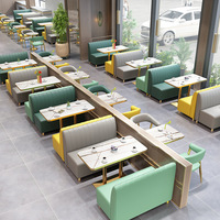 Vente directe d'usine, mobilier de restaurant, table en pierre moderne de luxe léger, chaise de salle à manger en fer, mobilier commercial pour café