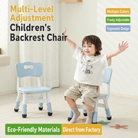 Chaise d'extérieur moderne en plastique pour enfants avec design réglable en hauteur, caractéristiques de sécurité et embouts antidérapants pour une utilisation scolaire
