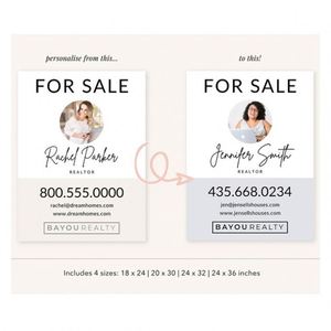 Panneau de Jardin Publicitaire Personnalisé avec Logo pour Immobilier, Modèle de Panneau de Jardin pour Courtier, Impression Numérique - Product Image 6