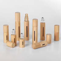 En stock, flacon roll-on vide en verre et bambou avec fenêtre transparente, 3ml, 5ml, 10ml, bille roulante en acier, emballage pour huiles essentielles et parfums