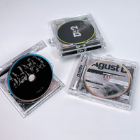 Couverture de musique en gros Diy Cd Cassette porte-clés porte-clés mignon acrylique blanc Dvd Album Nfc boîte personnalisée étui Mini porte-clés en plastique