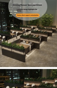 ฉากกั้นบูธโลหะแบบโมดูลาร์ทันสมัยปรับแต่งได้ พร้อมรั้วเหล็กดัด สำหรับร้านอาหาร/คาเฟ่ หรือการแบ่งพื้นที่ห้องนั่งเล่น - Product Image 4