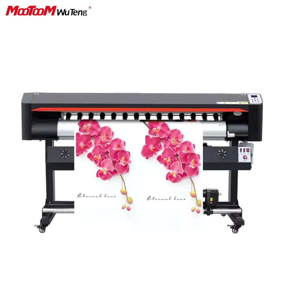 Mootoom1601 độ chính xác cao sinh thái dung môi Máy in khổ lớn cho máy in nhãn dán giấy và vinyl