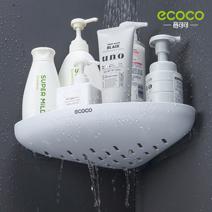 ชั้นวางของติดผนังห้องน้ำ Ecoco รูปทรงสามเหลี่ยมสองชั้น ไม่ต้องเจาะ สำหรับห้องน้ำและอ่างอาบน้ำ - Product Image 4