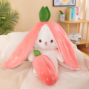 New dâu tây củ cải biến đổi thỏ Thú nhồi bông đồ chơi mềm <span class=keywords><strong>Plush</strong></span> Bunny Búp bê đồ chơi ngủ Gối quà tặng - Product Image 6