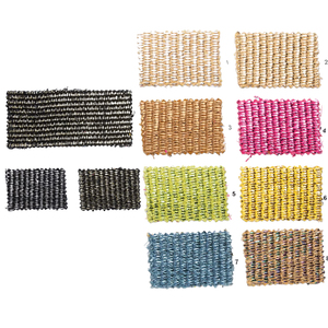 Chaussures italiennes Weston confortables et respirantes pour femmes, tissu en raphia simulé, tissu tissé en polypropylène PP pour sacs, chaussures, chapeaux - Product Image 3