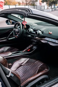 Asientos de Carreras para <span class=keywords><strong>Ferrari</strong></span> 488 GTB Pista F8 296 SF90, Componentes Interiores de Fibra de Carbono y Terciopelo, Impermeables - Product Image 3