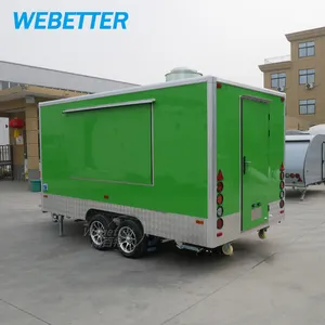 WEBETTER Concession Trailer Square Mobile Pizza Fast Food Trailer Mobile Ice Cream Coffee Food Truck avec cuisine complète aux États-Unis