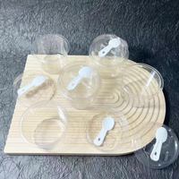 Mini Taza de Plástico de 150 ml para Pudín, Caja de Plástico para Empacar, Taza para Postre de Crema, Taza para Pastel de Mousse PET con Cuchara