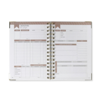 Planificateur financier à couverture rigide en spirale A5 personnalisé Cahier de richesse hebdomadaire quotidien Défi budgétaire Objectifs Papier imprimé Budget familial