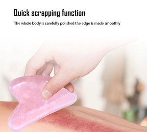 Planche de <span class=keywords><strong>Massage</strong></span> en pierre de Jade Gua sha, naturel, Quartz Rose, plaque de Guasha, grattoir, outils pour le cou, le dos et la peau - Product Image 5