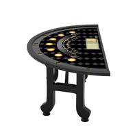 Table de poker Blackjack en bois de qualité casino avec impression personnalisée YH, pieds en H, 2300x1200x980mm, 150kg pour les jeux de hasard