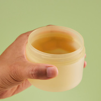 Pot rond en plastique PP avec couvercle à vis coloré, plusieurs options disponibles, pour gommage corporel, beurre corporel, masque capillaire, masque pour les pieds, stockage de cosmétiques