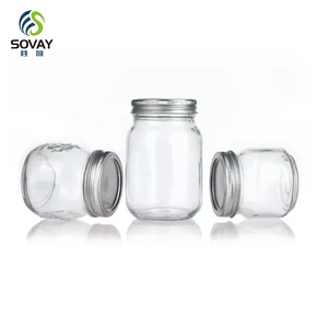Rỗng 8oz 16oz 24oz vuông Vòng mật ong mứt lọ thủy tinh thủy tinh lớn Mason Jar với vít cap - Product Image 6