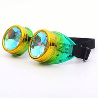 Lunettes kaléidoscopiques colorées rétro pour hommes et femmes, lunettes de soleil EDM, lentilles diffractées, lunettes Steampunk, nouvelle mode 2019