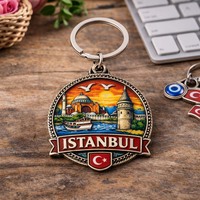 Pièce de monnaie souvenir en métal gravée et imprimée UV avec un design de Noël Hagia Sophia Istanbul pour la décoration de Noël