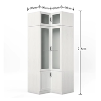 Armoire d'angle multifonctionnelle moderne en forme de L à angle droit pour la maison chambre à coucher salon hôtels centres commerciaux meubles de maison polyvalents