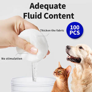 Lingettes nettoyantes pour les yeux des animaux de compagnie, à base de plantes, hypoallergéniques, naturelles, biologiques, de marque privée, pour éliminer les taches de larmes chez les chiens - Product Image 3