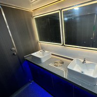 Toilettes publiques de luxe 8,5 m pour événements extérieurs et mariages, cabine de douche portable, toilettes portables, remorques sanitaires