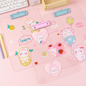 Custom Printed <strong>Cute</strong> Transparent Plastic Acrylic Drawing <strong>Clipboards</strong> A4 <strong>Folder</strong> and Box Usage for School - Product Image 3