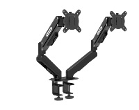 Support de moniteur réglable en alliage d'aluminium avec ressort à gaz, support de table 13-32 pouces, fixation de bureau pour exposition, vente en gros